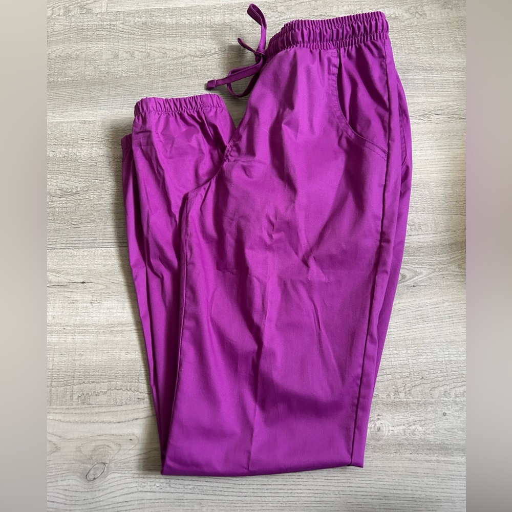 Purple xs butter-soft scrub pants